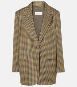 Max Mara Atlanta houndstooth wool-blend blazer | LYBSTORE