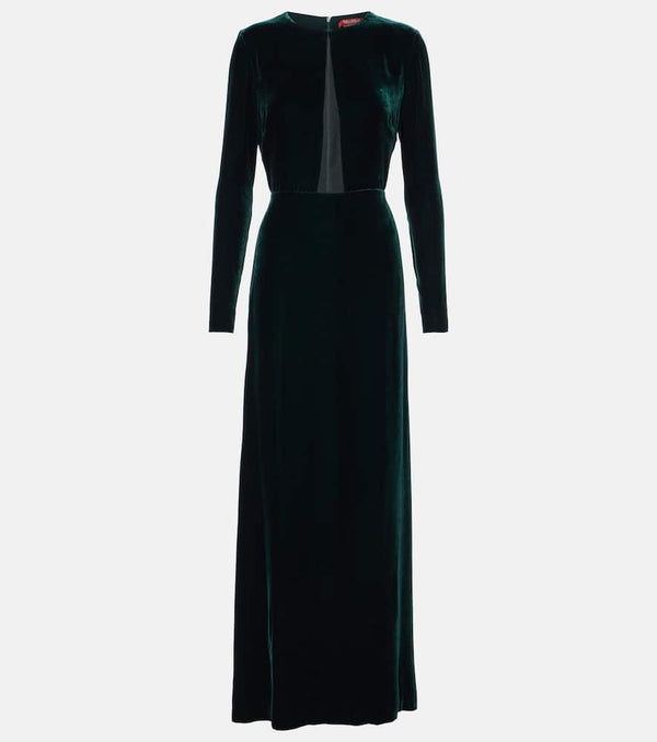 Max Mara Baia cutout velvet maxi dress