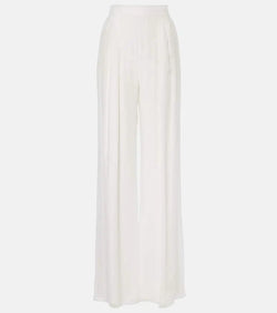 Max Mara Bridal Lampo silk chiffon wide-leg pants