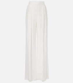 Max Mara Bridal Lampo silk chiffon wide-leg pants