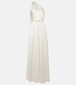 Max Mara Bridal Pamela draped silk satin gown | LYBSTORE