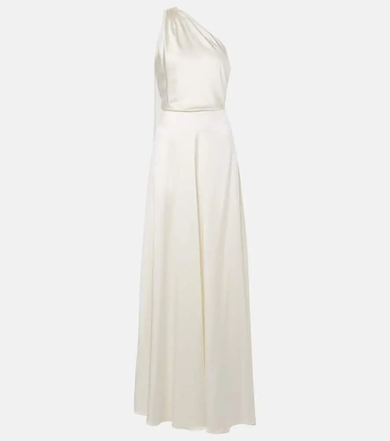 Max Mara Bridal Pamela draped silk satin gown | LYBSTORE