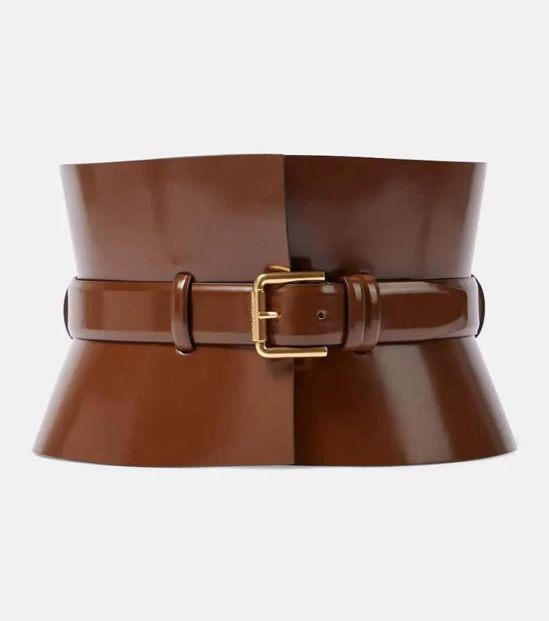 Max Mara Bustier175 leather belt | LYBSTORE