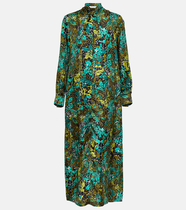 Max Mara Calate printed silk maxi dress