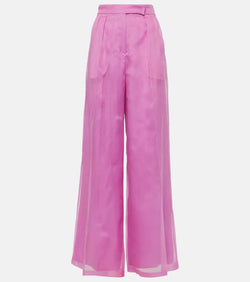 Max Mara Calibri silk organza wide-leg pants