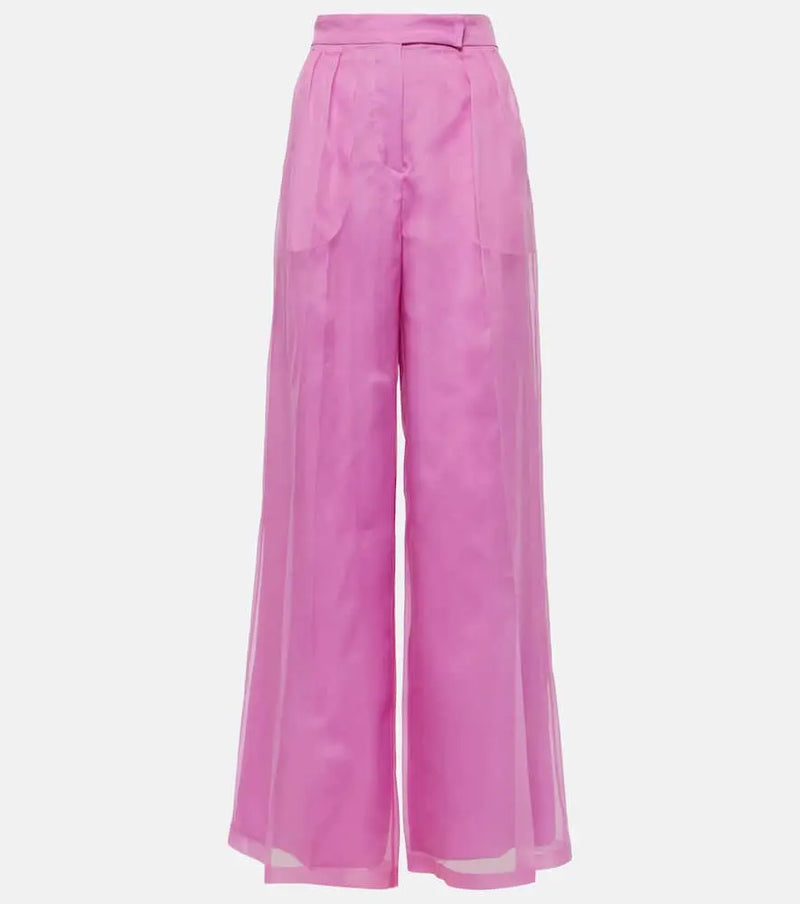 Max Mara Calibri silk organza wide-leg pants