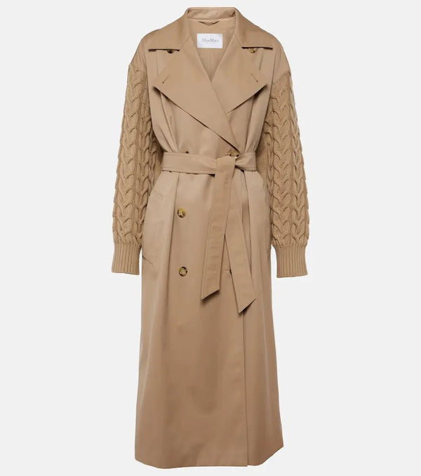 Max Mara Cicladi wool and cotton gabardine trench coat | LYBSTORE