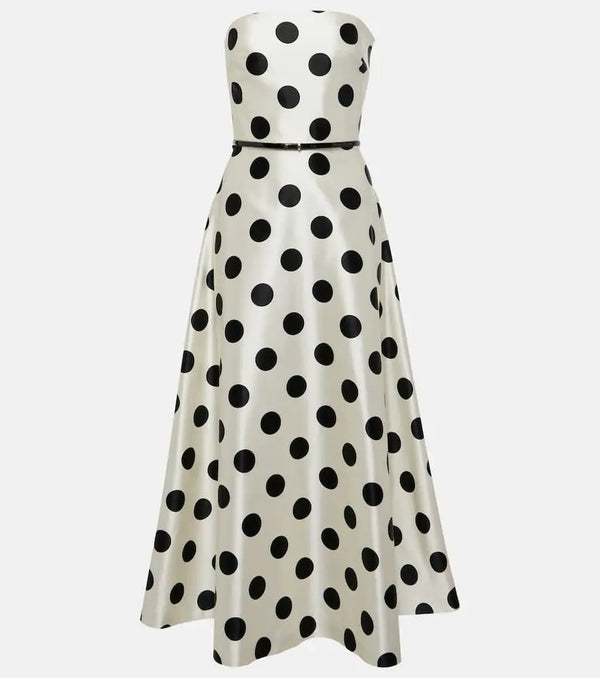 Max Mara Cippo polka-dot cotton and silk maxi dress | LYBSTORE