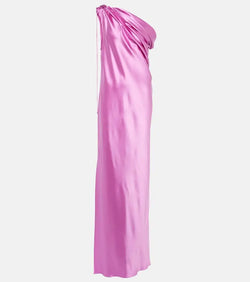 Max Mara Elegante Opera one-shoulder silk gown | LYBSTORE