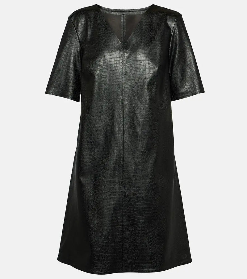 Max Mara Eliot A-line croc-effect minidress | LYBSTORE