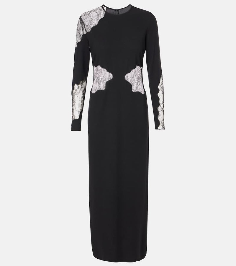 Max Mara Enziana wool-blend crêpe maxi dress