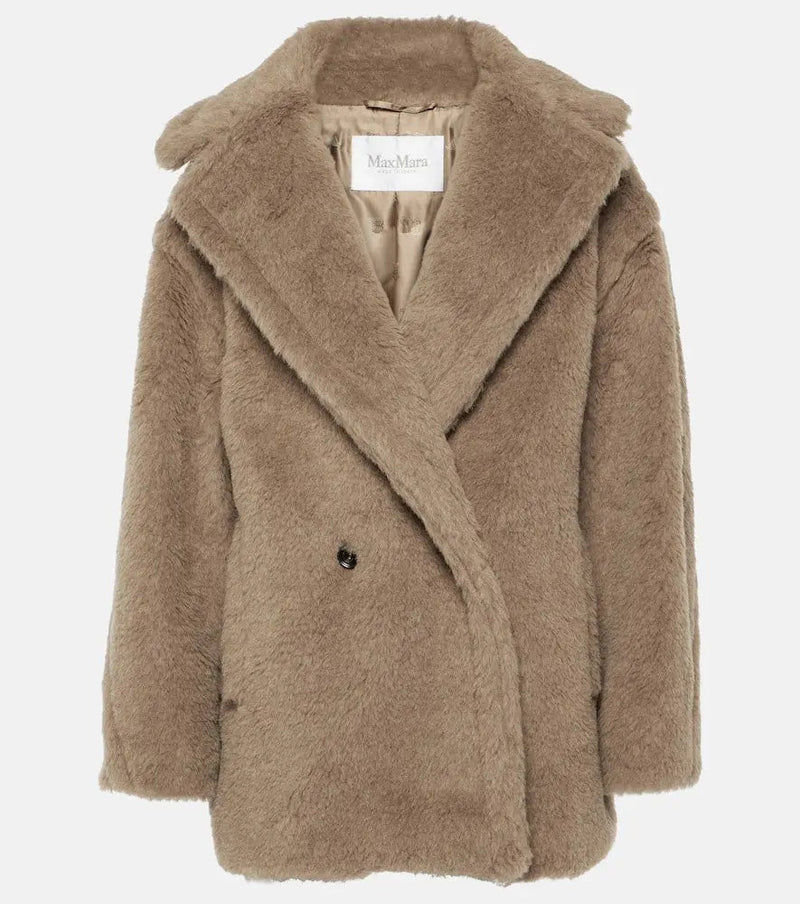 Max Mara Espero alpaca, wool, and silk teddy jacket | LYBSTORE