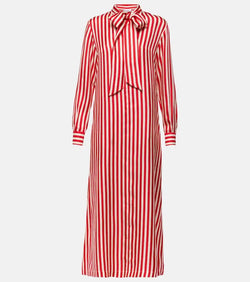 Max Mara Faesite striped silk twill maxi dress