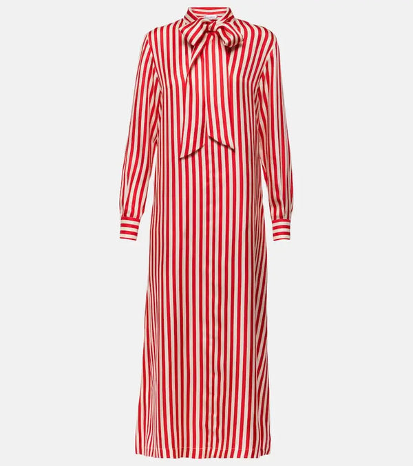 Max Mara Faesite striped silk twill maxi dress | LYBSTORE