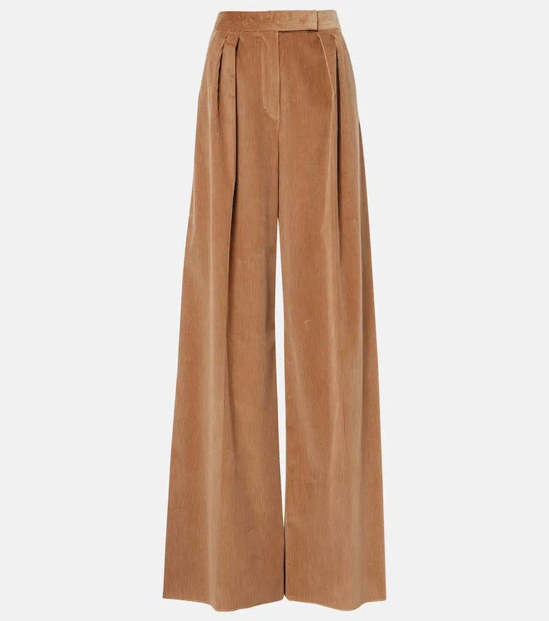 Max Mara Gilly cotton wide-leg pants | LYBSTORE