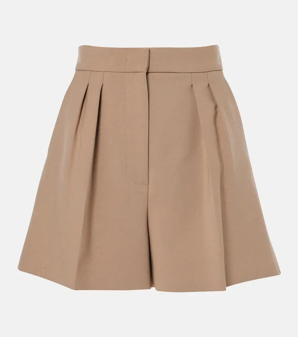 Max Mara Giugno high-rise wool-blend shorts | LYBSTORE