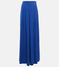 Max Mara High-rise pleated silk wide-leg pants | LYBSTORE