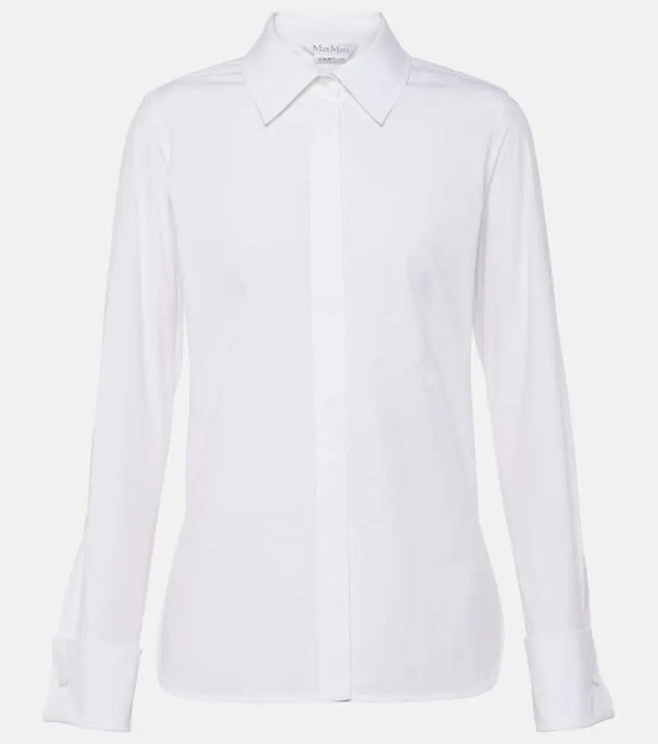 Max Mara Knut cotton-blend poplin shirt | LYBSTORE