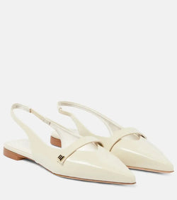 Max Mara Leather slingback ballet flats