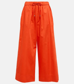 Max Mara Leisure Cannone cropped cotton wide-leg pants | LYBSTORE