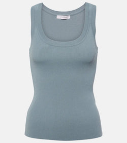 Max Mara Leisure Siro ribbed-knit crêpe tank top | LYBSTORE