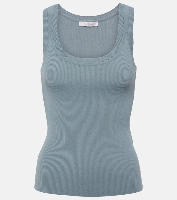 Max Mara Leisure Siro ribbed-knit crêpe tank top | LYBSTORE