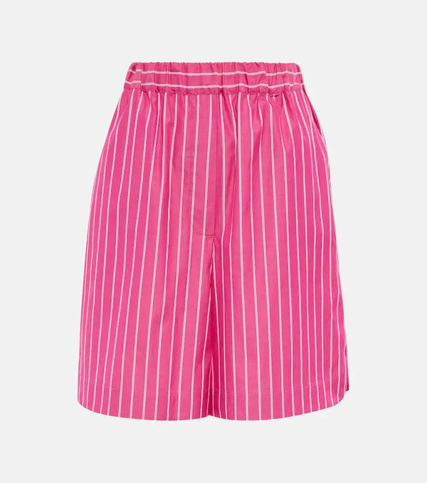 Max Mara Leisure Vezzo striped cotton shorts | LYBSTORE