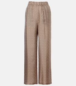 Max Mara Leisure Vik printed silk wide-leg pants