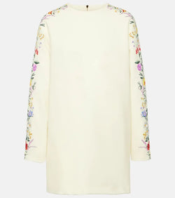 Max Mara Leva floral wool-blend minidress | LYBSTORE