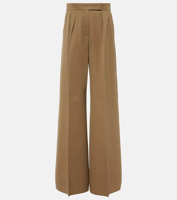 Max Mara Libbra wool and mohair wide-leg pants | LYBSTORE