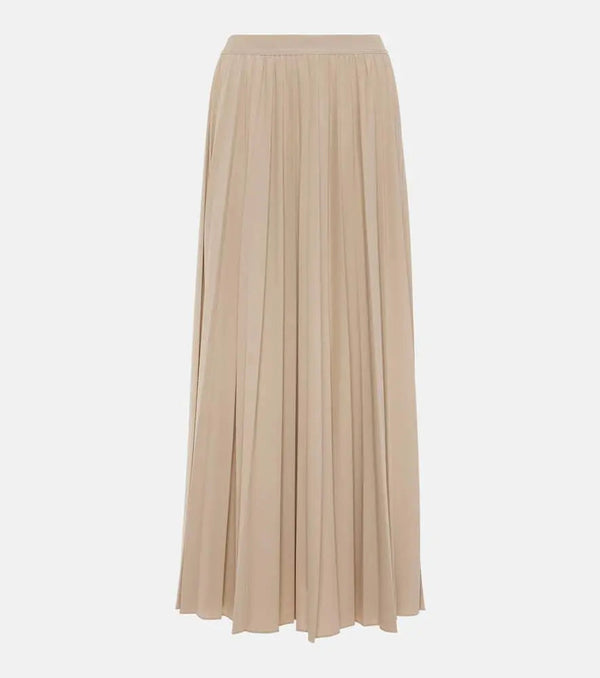 Max Mara Maesa pleated jersey maxi skirt | LYBSTORE