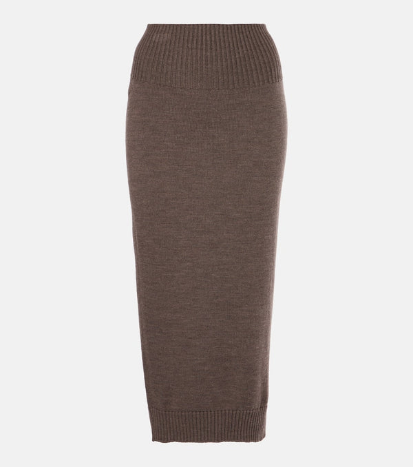 Max Mara Melk virgin wool midi skirt