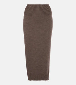 Max Mara Melk virgin wool midi skirt | LYBSTORE