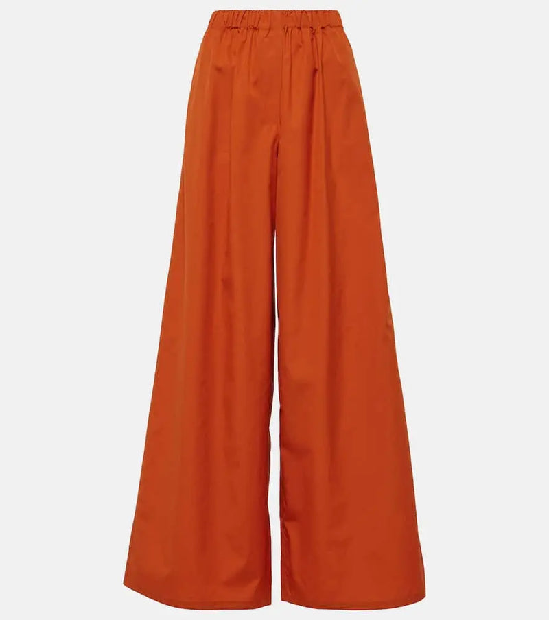 Max Mara Navigli high-rise cotton wide-leg pants | LYBSTORE