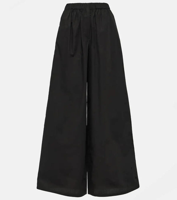 Max Mara Navigli high-rise cotton wide-leg pants