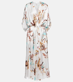 Max Mara Olivi floral wrap beach dress