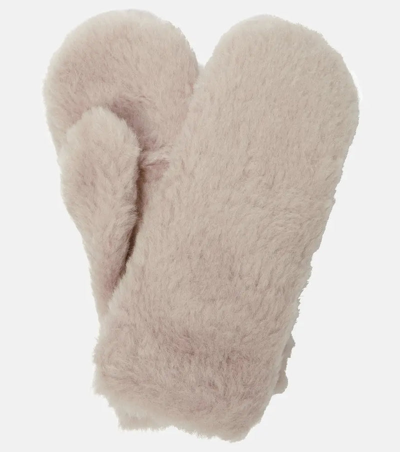 Max Mara Ombrato alpaca, wool and silk mittens | LYBSTORE