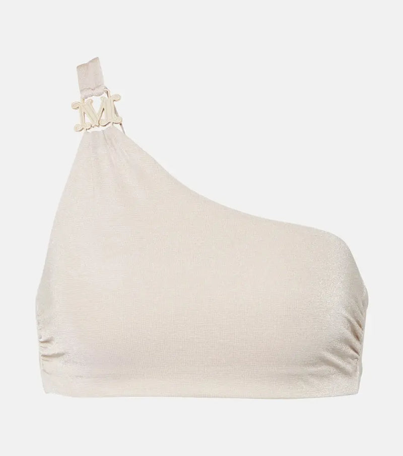 Max Mara One-shoulder Lurex® bikini top | LYBSTORE