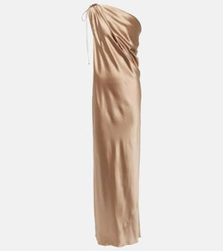 Max Mara Opera one-shoulder silk satin gown | LYBSTORE