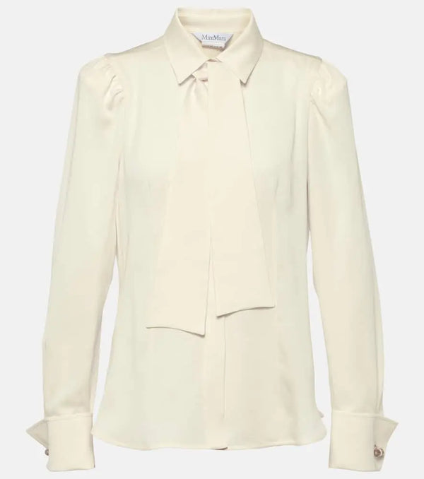 Max Mara Paraggi tie-neck silk blouse | LYBSTORE