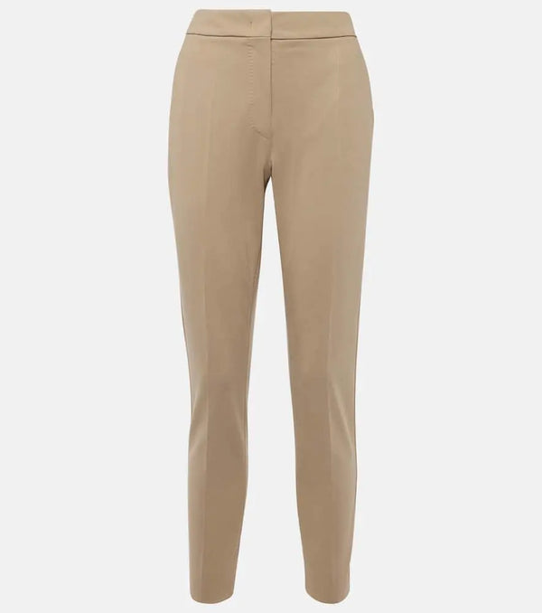 Max Mara Pegno jersey cropped slim pants | LYBSTORE