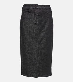 Max Mara Peplo denim midi skirt