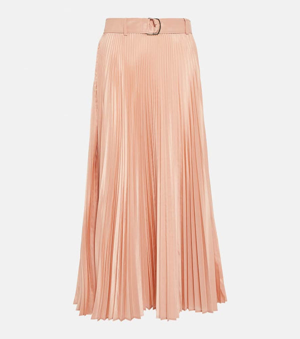 Max Mara Pleated silk-blend midi skirt