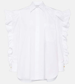 Max Mara Pleiadi ruffled cotton poplin shirt