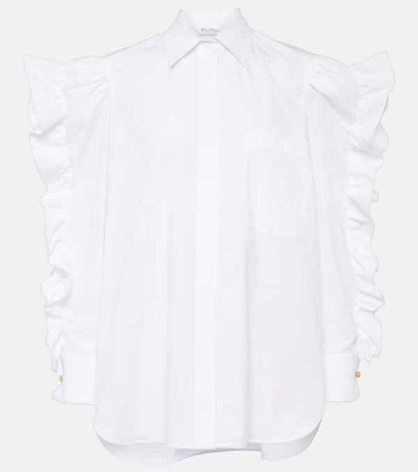 Max Mara Pleiadi ruffled cotton poplin shirt