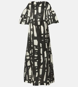 Max Mara Printed silk organza gown | LYBSTORE