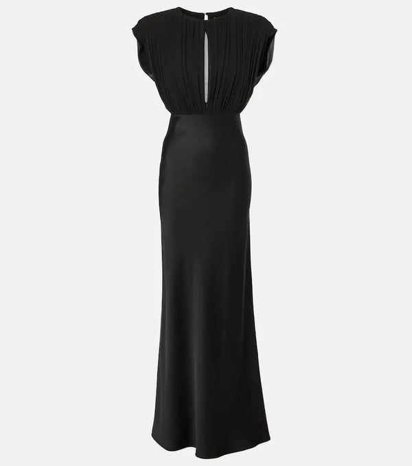 Max Mara Randers silk satin crêpe maxi dress | LYBSTORE