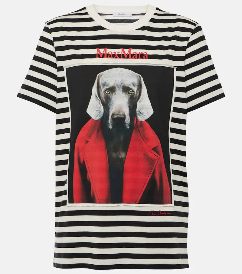 Max Mara Rosso printed cotton jersey T-shirt