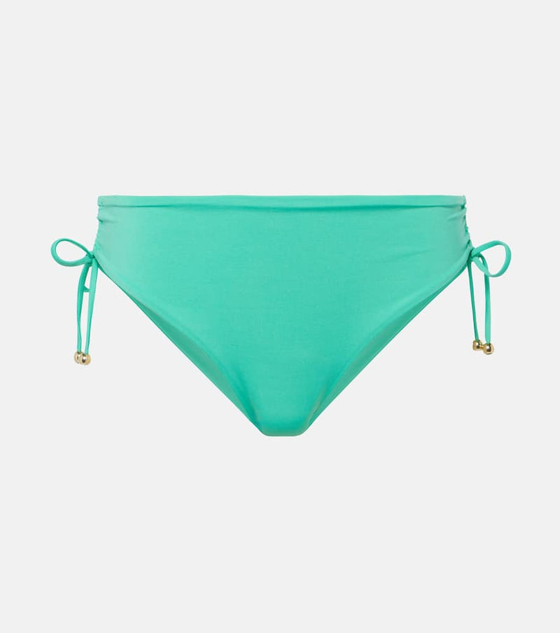 Max Mara Ruched high-rise bikini bottoms