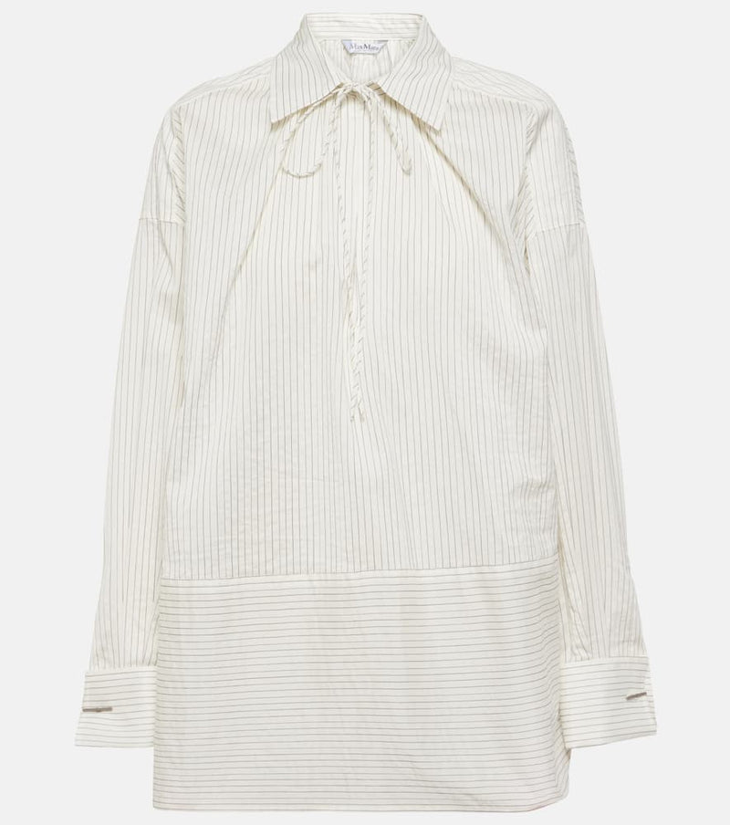 Max Mara Saletta pinstripe cotton and silk shirt